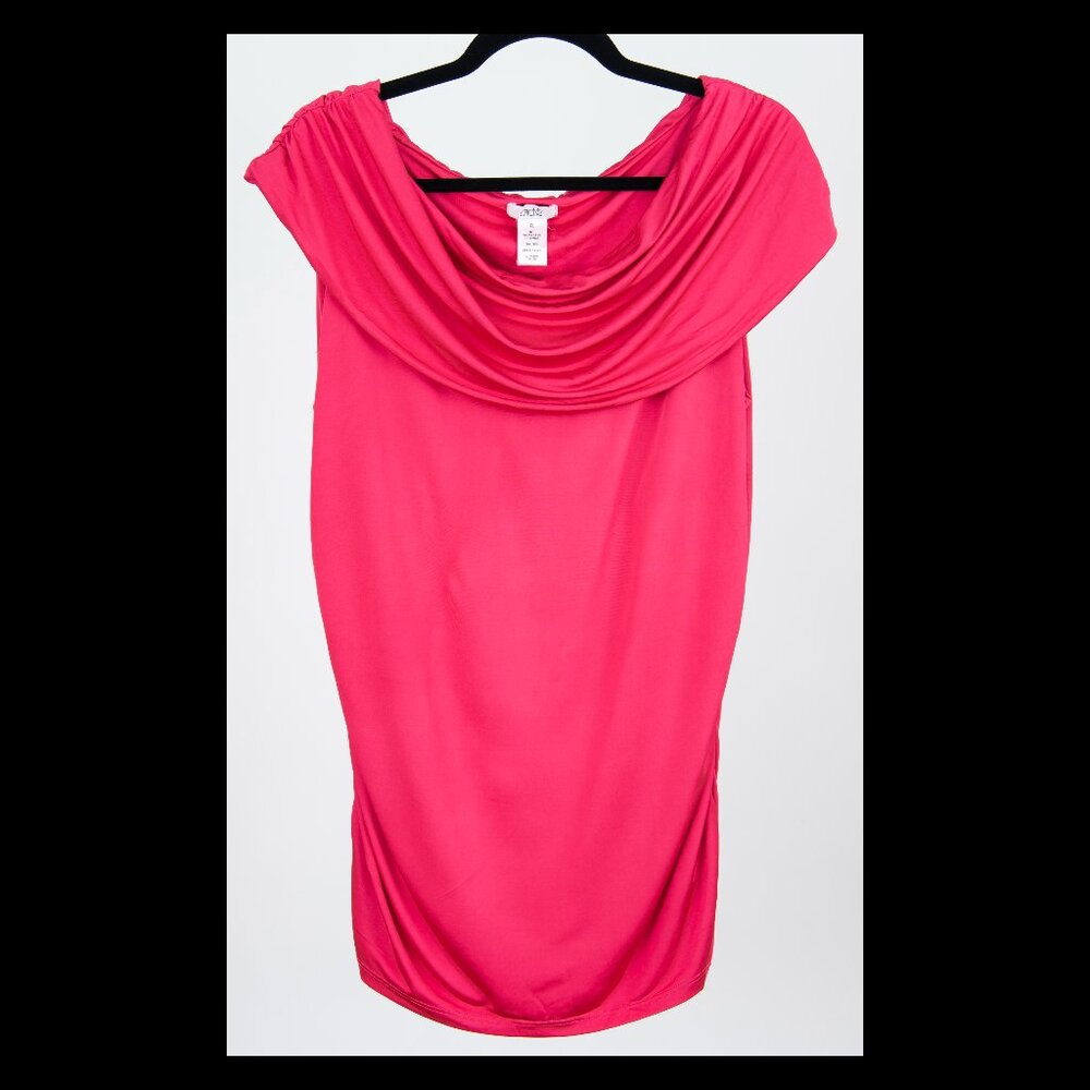 Cache Womens Pink Stretch Ruched Tunic Top XL EUC
